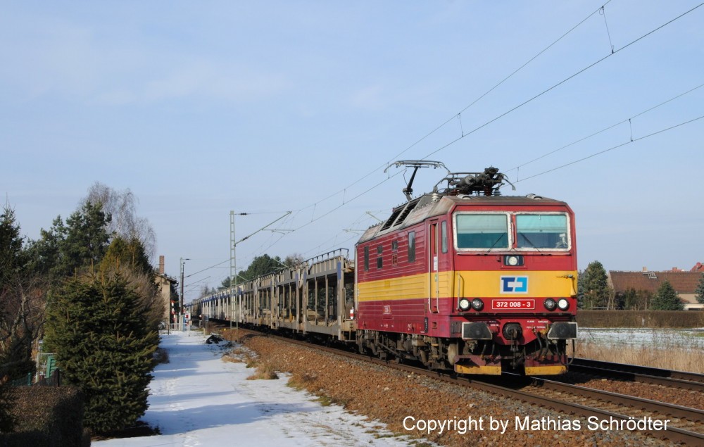 ČD 371 008-3 Glaubitz, 01.02.2014, Foto Mathias Schrödter